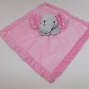 2016 Fisher Price Pink Gray Plush Elephant Security Blanket Baby lovey nunu